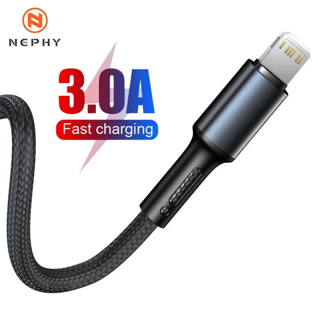 3A Charge Rapide Câble de Chargeur USB Pour iPhone 13 12 11 14 Pro X XR XS  Max 6s 7 8 Plus 5s SE 2 iPad D'origine Cordon de Données Longue Ligne 3m