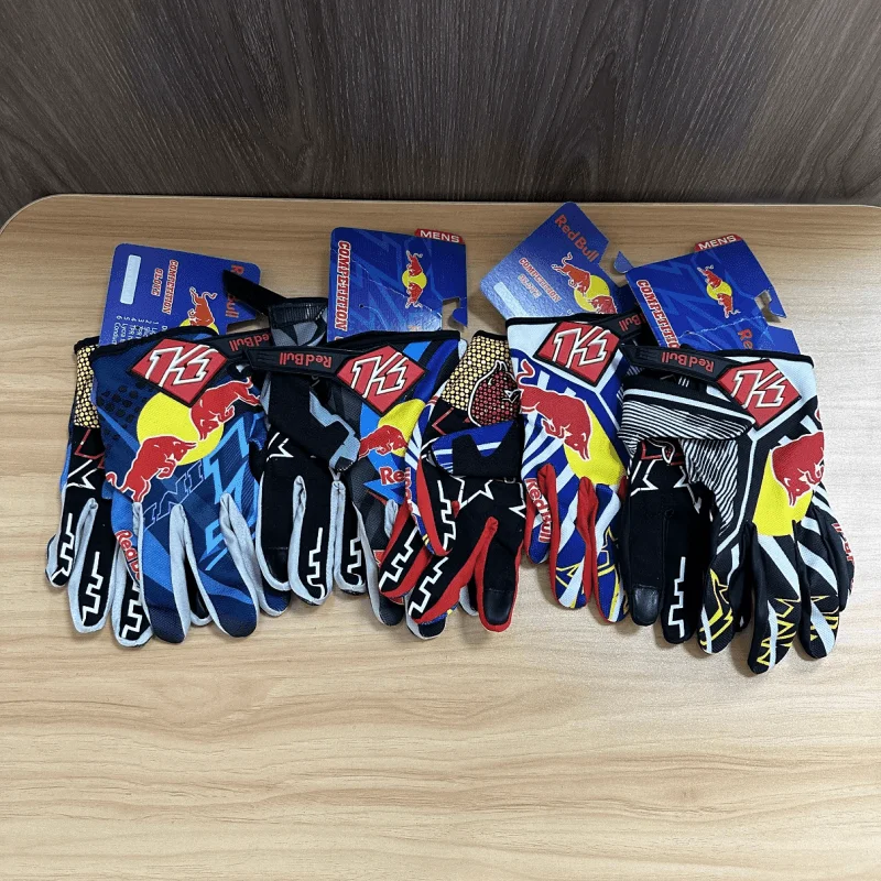 Full Finger Red Bull Racing Gloves 3