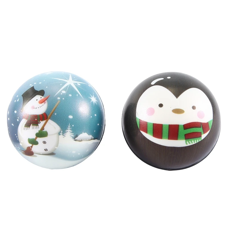 Christmas Style 6.3Cm Bouncy Ball Stress Relief Sponge Stress Ball Christmas Toys Decorations