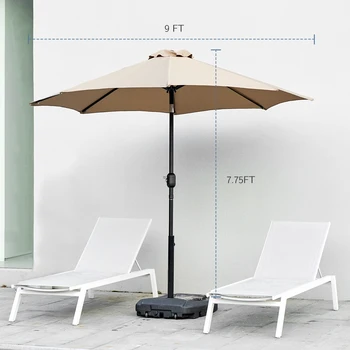 JHK Outdoor Patio Umbrella UV Protection For Garden Sturdy Structure All Weather Outdoor Umbrellas For Backyard Pool Holidays 2
