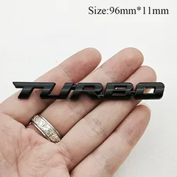 3D ABS Turbo Badge Decorative Car Accessory Sticker (TURBO Black 96mm)