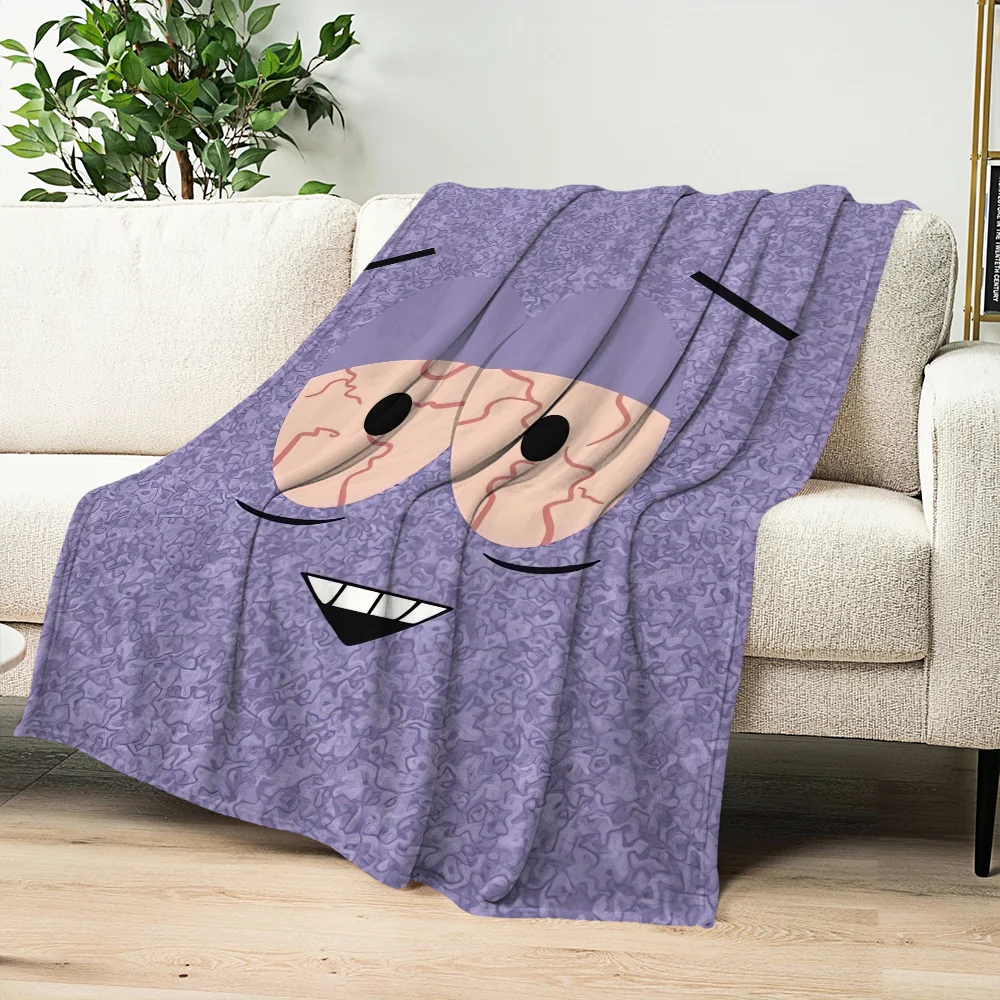 Cartoon t-toallin s-southpark Blanket Skin friendly comfort warm soft plush blanket suitable sofa living room office bedroom 5