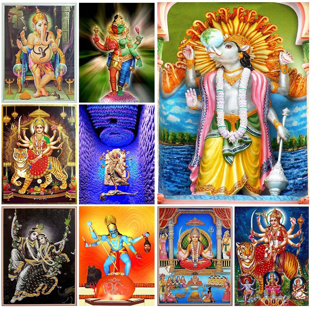 

Santoshi Mata Religion Vaishno Devi Varaha Avatar Wall Pictures For Room Nordic Poster Wall Art Canvas Painting Decor Unframed