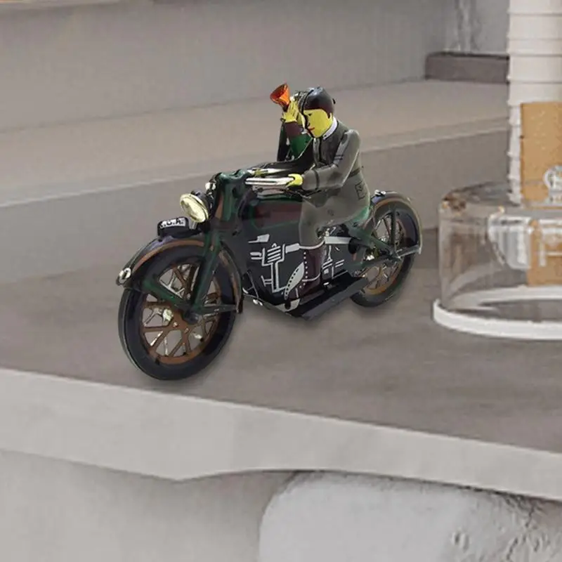 Three-wheeled Motorcycle Toy Handmade Motorcycle Ornaments Three Wheeled Desktop Decorations Alloy Vintage