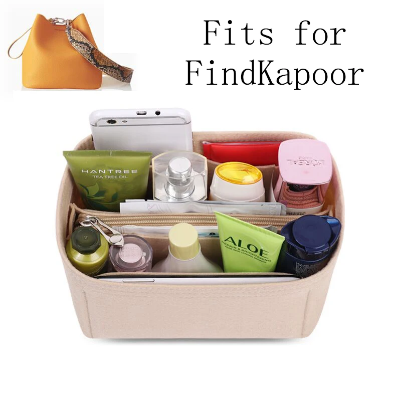 

Women Organizer for FindKapoor Handbag Purse Insert Organizer Large Capacity Nylon Cosmetic Bag Portable Find Kapoor Inside Bag