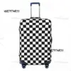 Black And White Checkered Travel Luggage Cover Washable Geometric Checkerboard Suitcase Cover Protector Fit 18-32 Inch 1