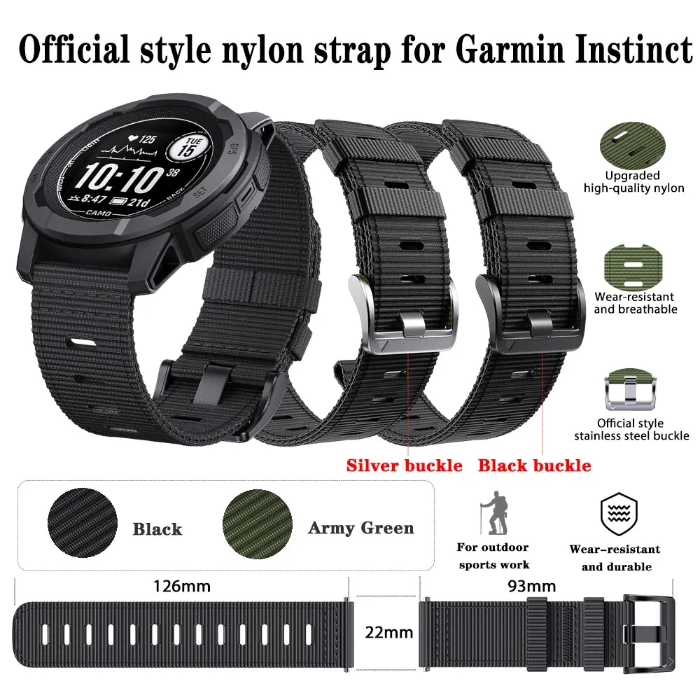 Nylon Outdoor Sports Band - 22mm Strap for Tactical and Esports Use