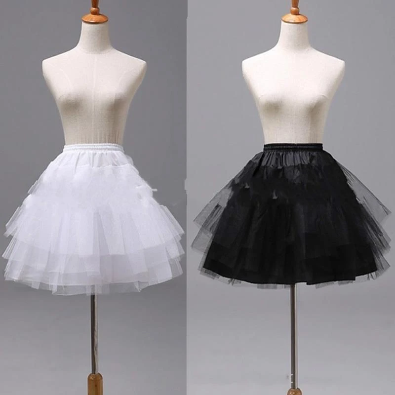 White or Black Short Petticoats Women A Line 3 Layers Underskirt For  Wedding Dress jupon cerceau mariage| | - AliExpress
