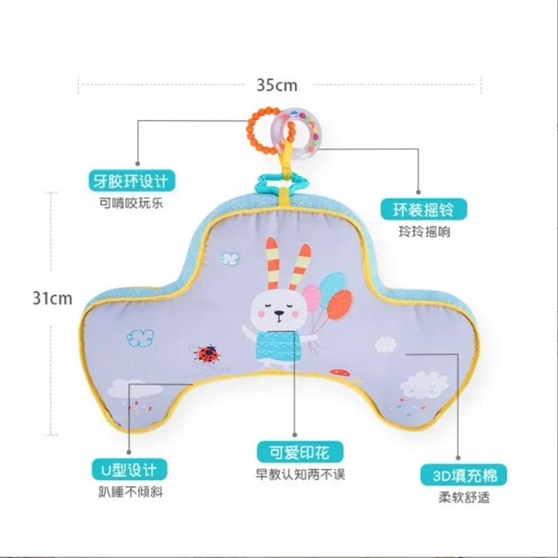 Nuovo cuscino per bambini Tummy Time Toy cuscino sdraiato giocattolo sensoriale a doppia faccia ad alto contrasto neonato Head-up Training cuscini per bambini regali - immagine 4