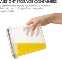 Airtight Food Storage Containers w/ Lids,24 pcs Plastic Kitchen &Pantry Organization Canisters BPA Free,Includes 24 Labels Black 2