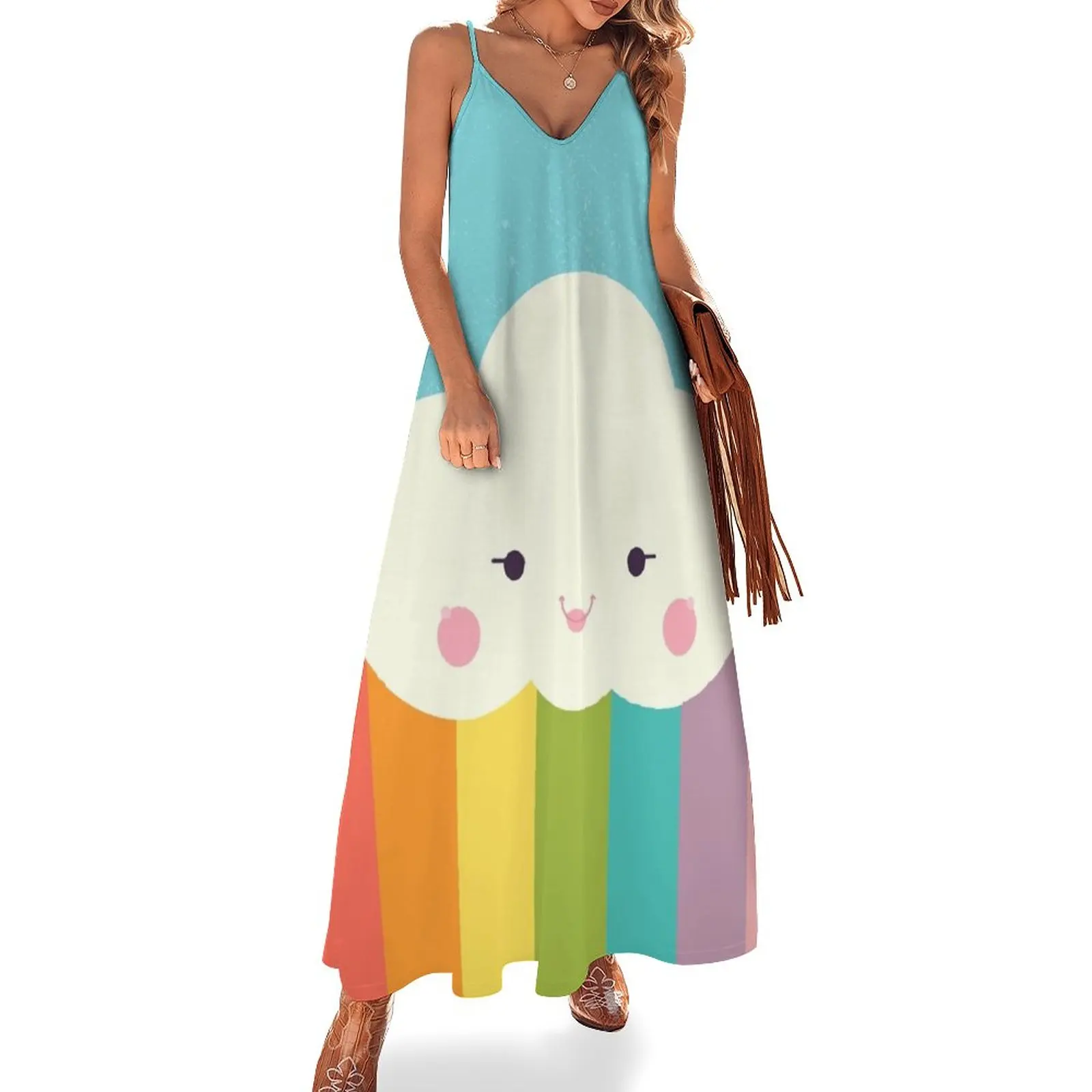 

Rainbow Sleeveless Dress dresses summer woman 2024 Party dresses