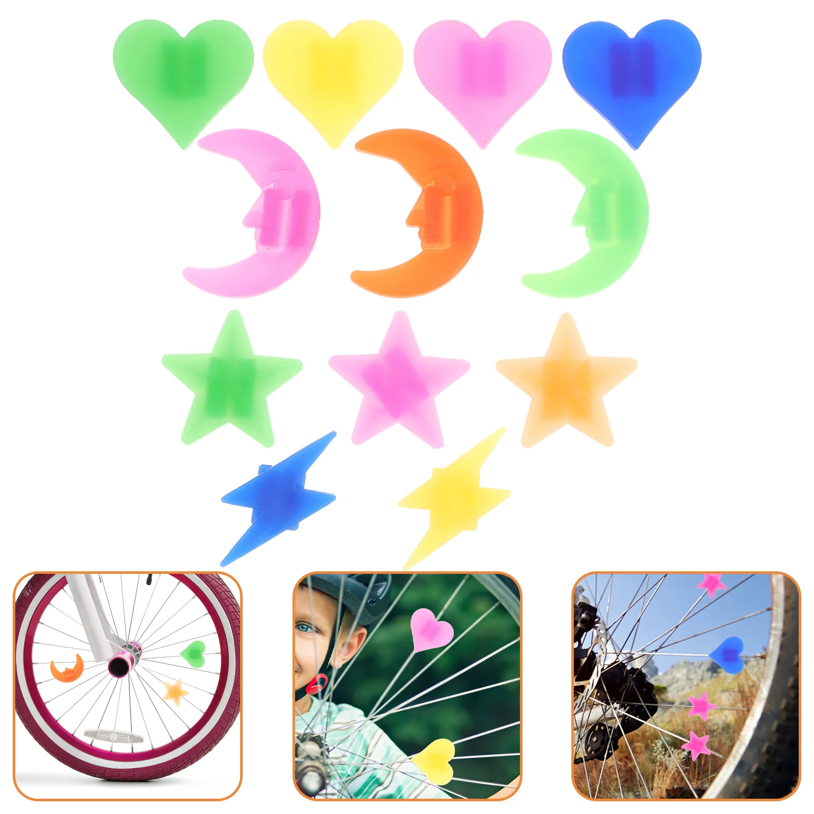 

Childrens star spokes, Moon spoke decorative for, Multicolor Kids Spoke Beads