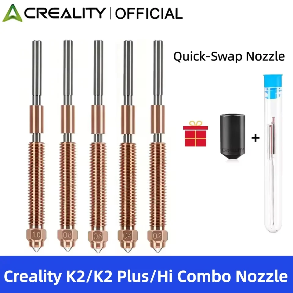 Creality K2/K2 Plus/Hi Combo For 3D Printer Parts Quick-Swap Nozzle Quick-Release Bi-Metal Hardened Steel High-Flow Hotend Kit