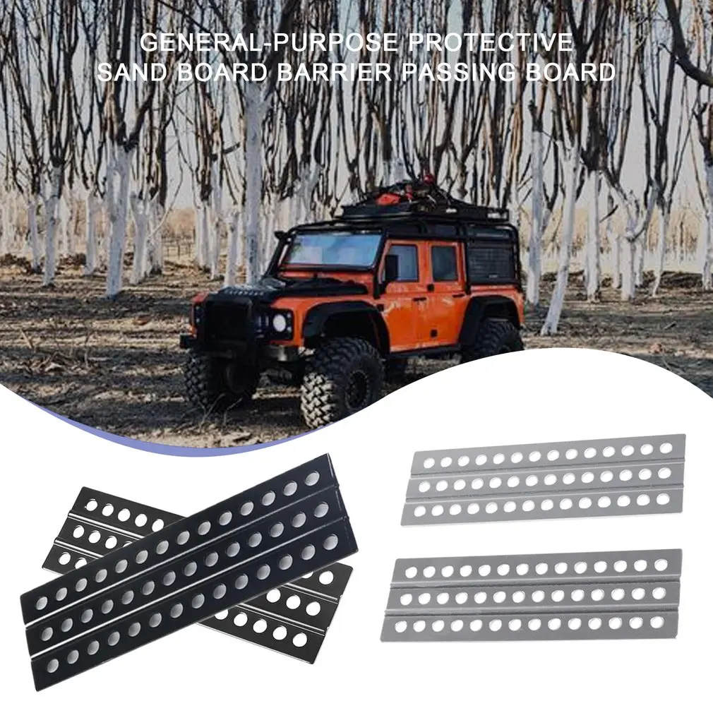 2Pcs Metal Sand Ladder Recovery Board Per 1:10 Rc Crawler Traxxas Trx-4 Axial Scx10 Cc01 Barrier Pass Board