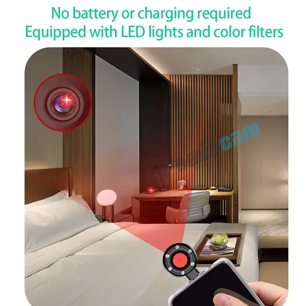 Detector Portable Anti-camera Detector Type-C/ios S300 Wireless Outdoor Travel Hotel Rental Infrared Alarm Phone