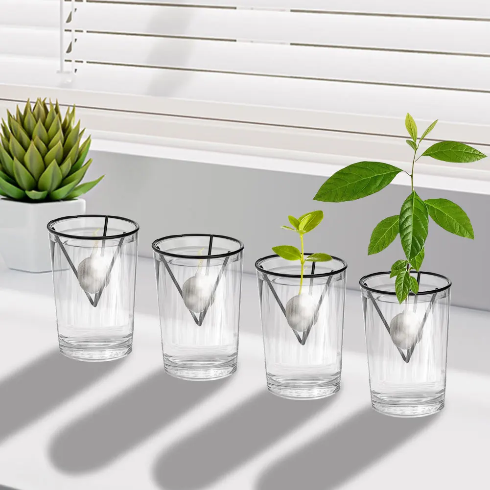 Avocado Seed Holder 4Pcs Triangular Metal Bracket Avocado Growing For Family Friends Gardening Enthusiasts