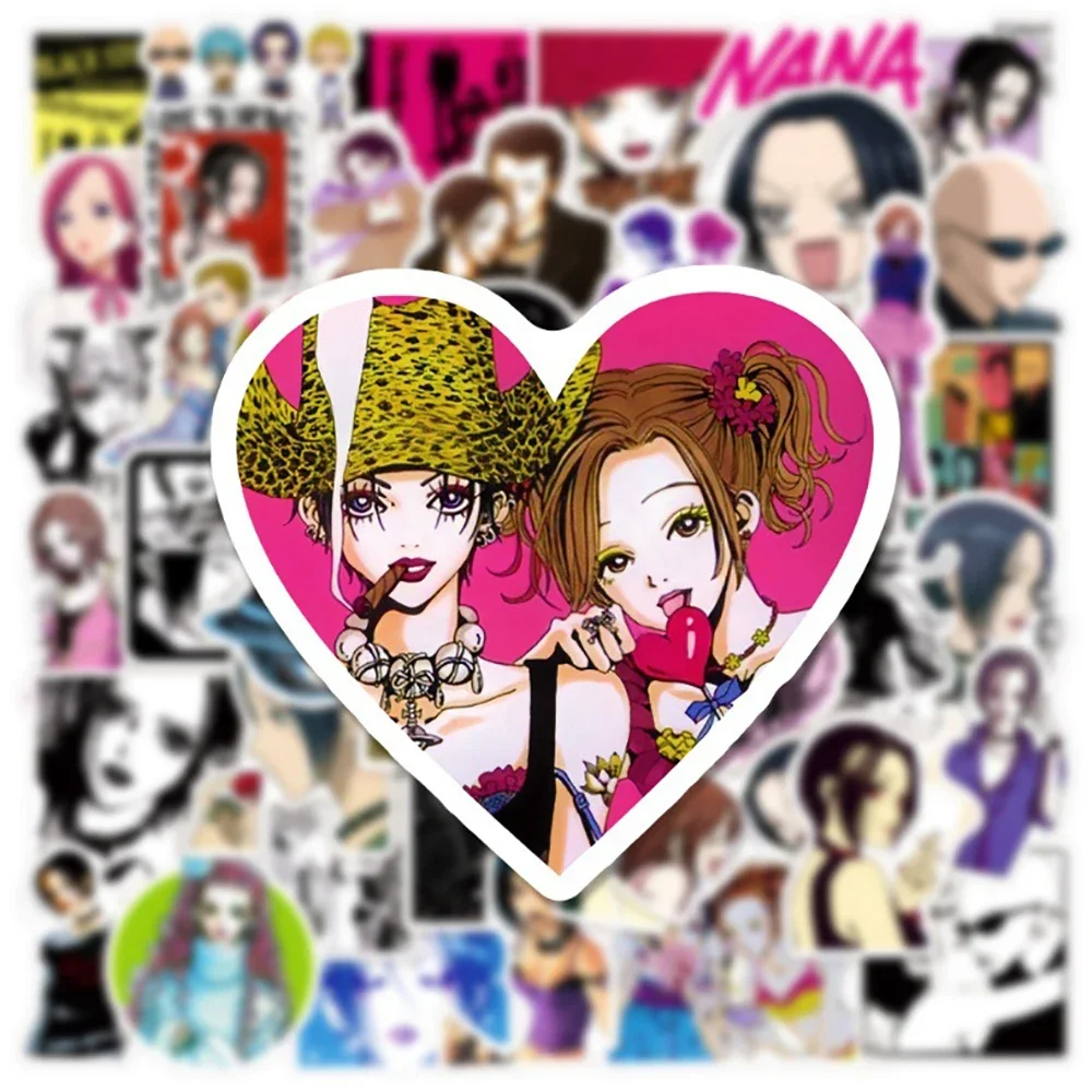 50PCS Anime NANA Aufkleber Coole Graffiti Aufkleber DIY Dekoration Für Telefon Laptop Schreibwaren PVC Wasserdichte Aufkleber Spielzeug Geschenk