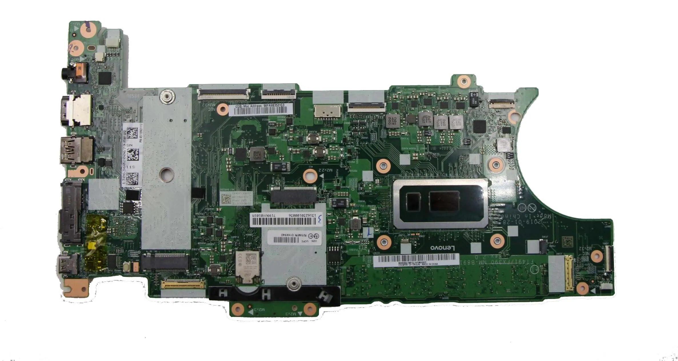 

01hx945 01hx940 для ThinkPad T490S X390 материнская плата NM-B891 8GB