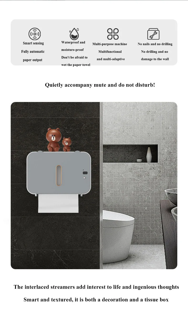 Distributeur Mural de Papier Toilette à Induction