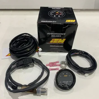 AE-M New Wideband Sensor Gauge 30-0300 X-series AFR O2 UEGO Air Fuel Ratio Gauge Kit for AEM Decal 1