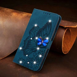 Glamorous Glitter Leather Wallet Phone Case with Book Stand Flip Cover - Galaxy A20e (CY - HDZ - blue)