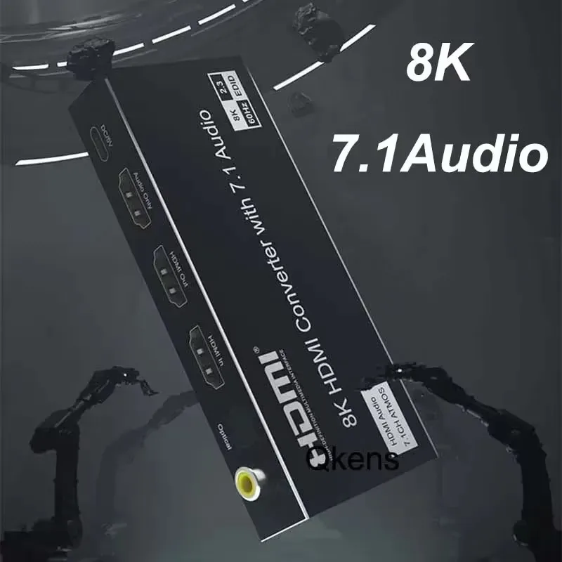 HDMI 2.1 Audio Extractor Converter 4K 120Hz Video Converter 8K
