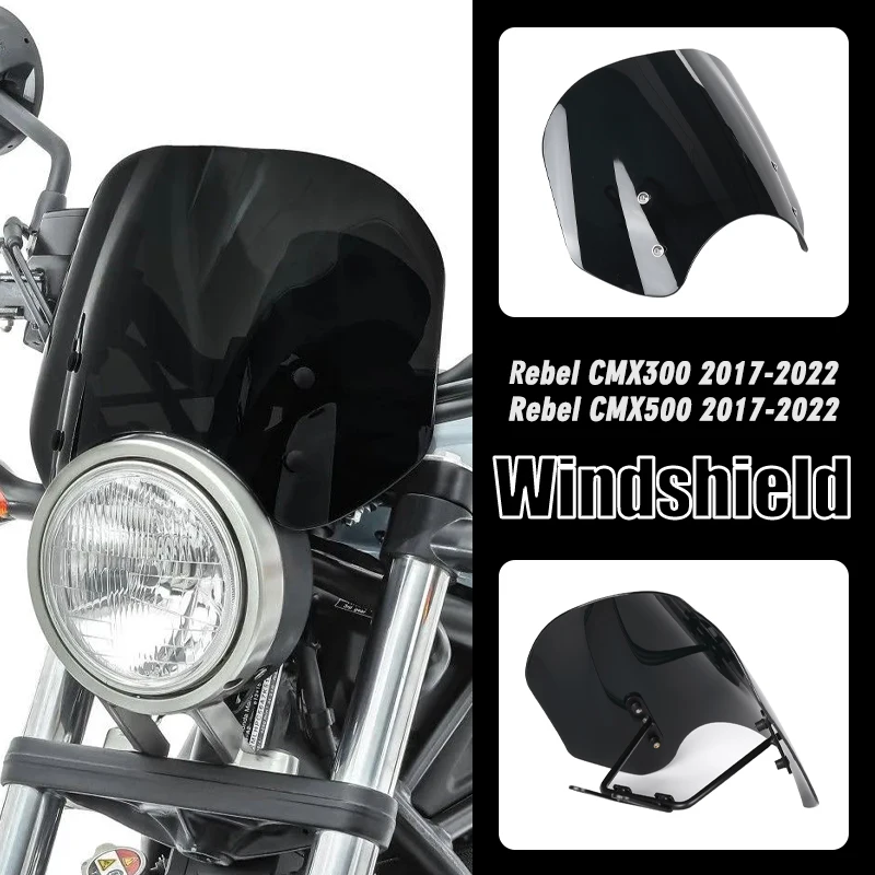 MKLIGHTECH For HONDA Rebel CMX 300 500 CMX300 CMX500 1722 Motorcycle Acrylic Windscreen