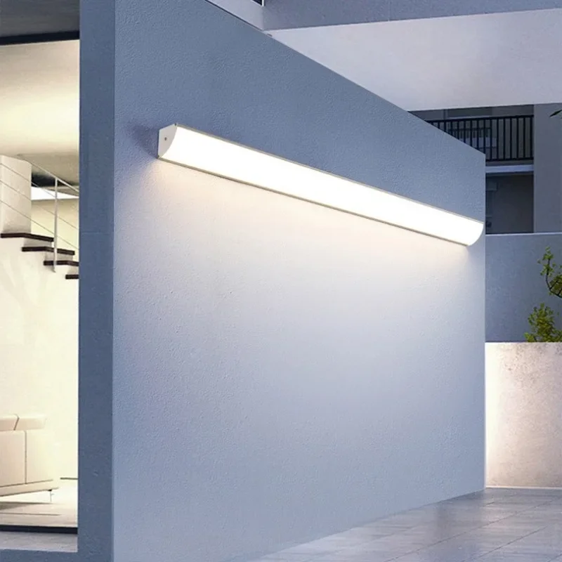 Minimalist Long Strip Wall Lamp Waterproof Outdoor Wall Lights Garden Villa Porch Courtyard Sconce Light Outdoor Lighting Wall Light