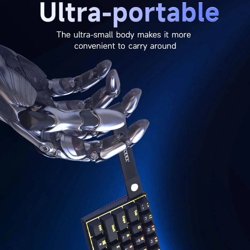 Ajazz NK61 60% Teclado Mecânico Com Fio Cor Misturada RGB Hot-Swap