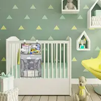 Multifunctional Crib Storage Bag Hanging Bag Cloud Print Cartoon Storage Bag Ready for Bedroom Folding Storage Hanging Bag 1