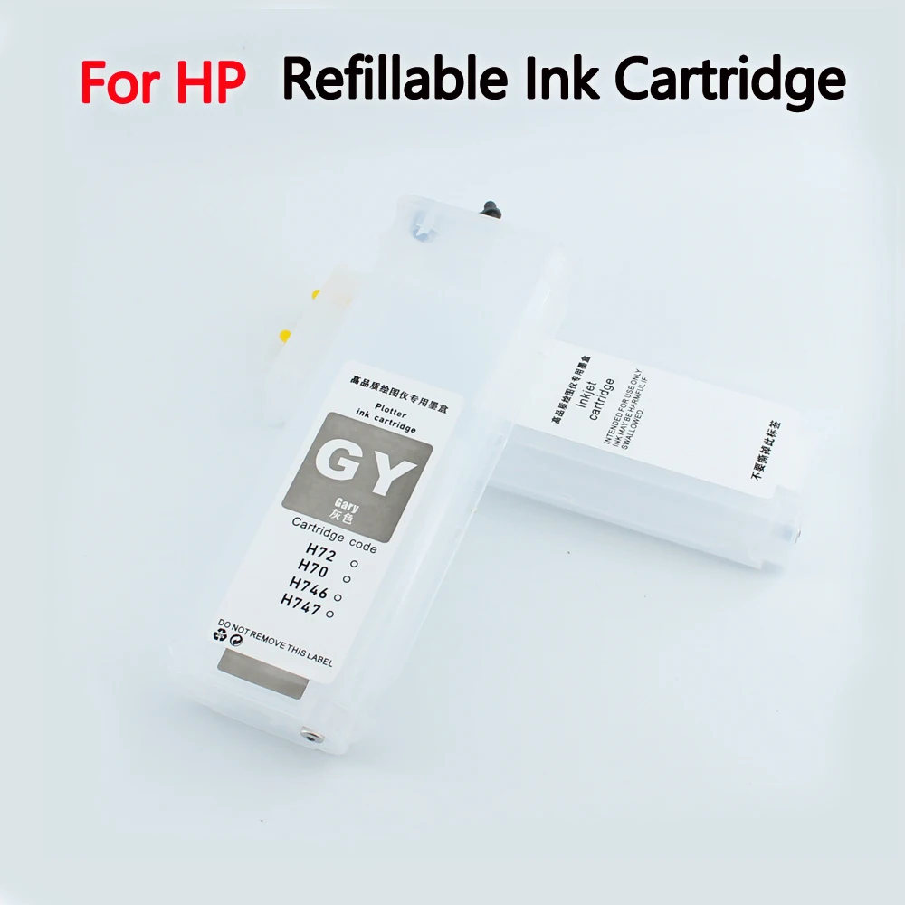 HP72 Bulk Ciss Refillable Ink Cartridge With Permanent Chip 280ML For HP Designjet T790 T795 T1100 T1300 T2300 T1120 Printers