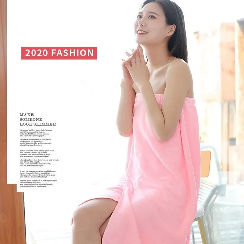 

Comfy Absorbent Microfiber Women's Korean Version Tube Top Bow Bath Dress Shower Sauna Spa Body Robe Towel Wrap