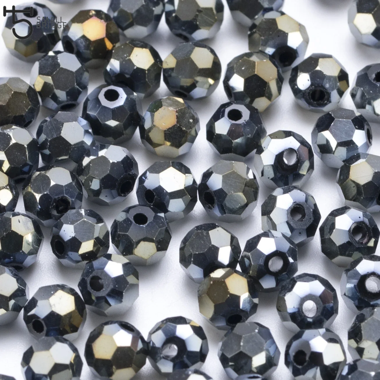 Czech Black Glass Round Beads for Jewelry Making - 3/4/6/8mm Spacer Beads Wholesale