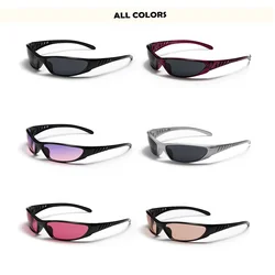 Y2K Sunglasses Men Women Vintage Cycling Glasses Motorcycle Bicycle Sports Sun Glasses UV400 Goggle Shades Outdoor Punk Eyewear