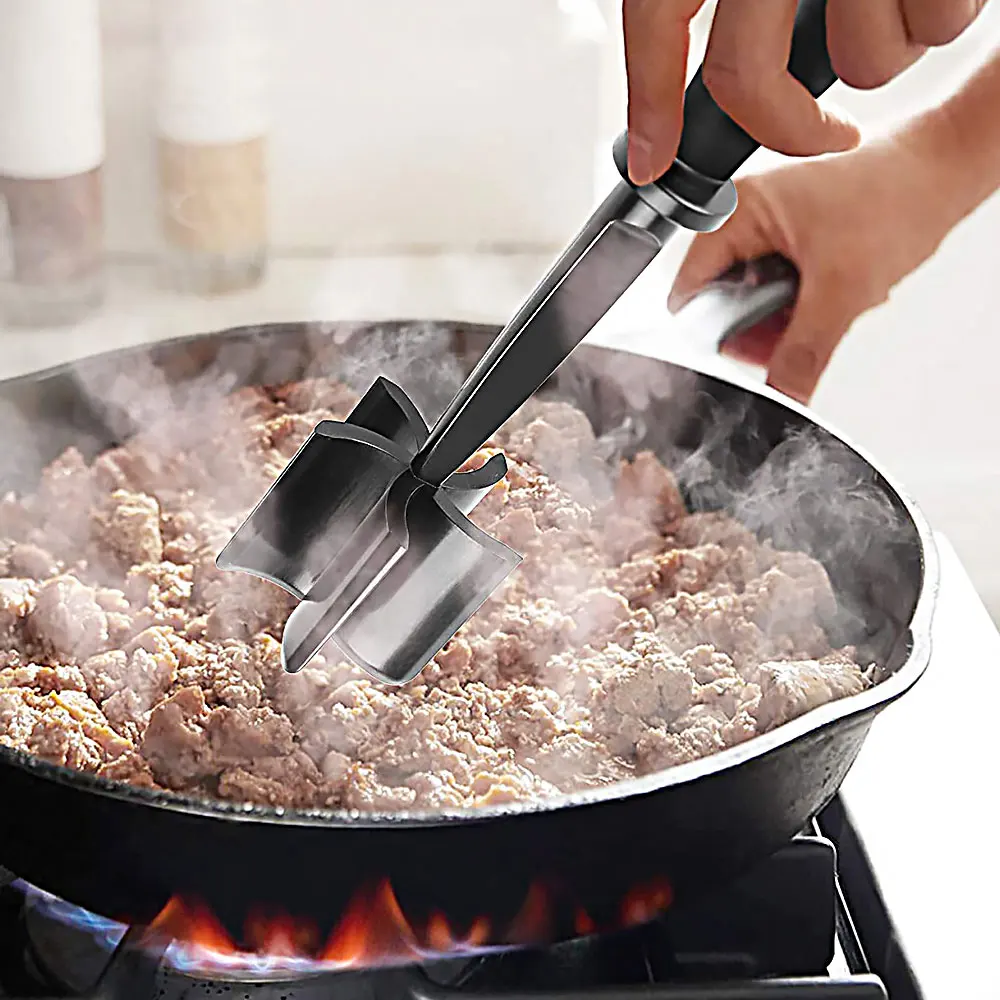 Meat Chopper Multifunctional Ground Beef Turkey Nylon Utensil Non-Stick Cookware