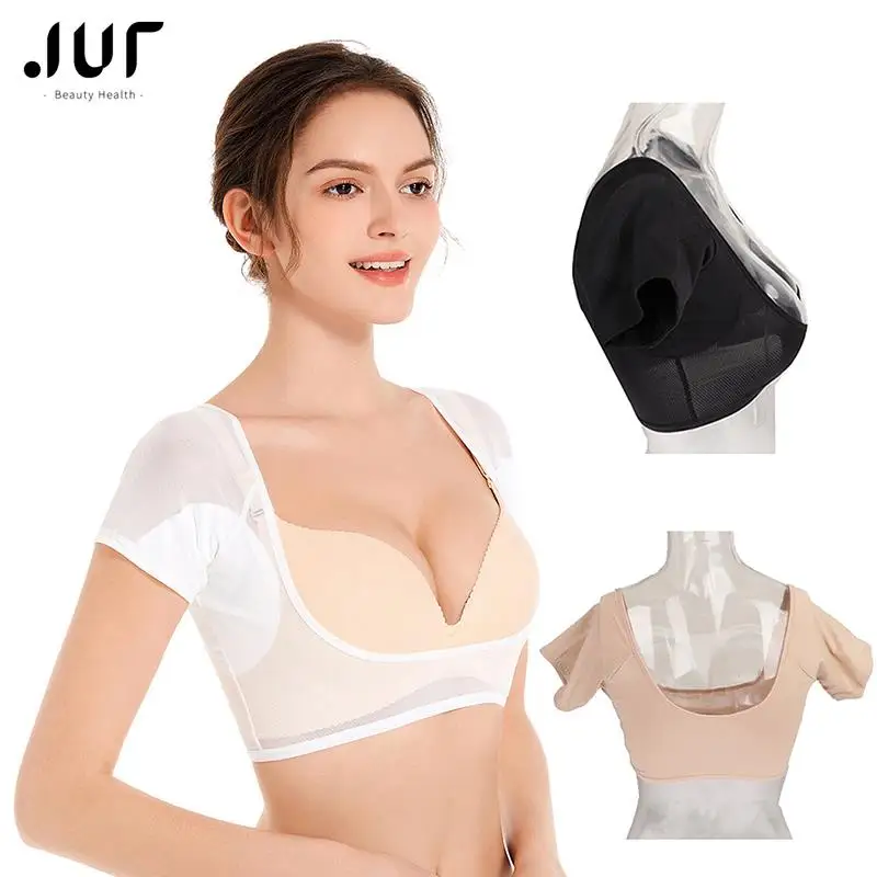 

1pc Washable T-shirt Shape Sweat Pads Mesh Underarm Armpit Sweat Pads Reusable Perfume Absorbing Guards Shield Desodorante