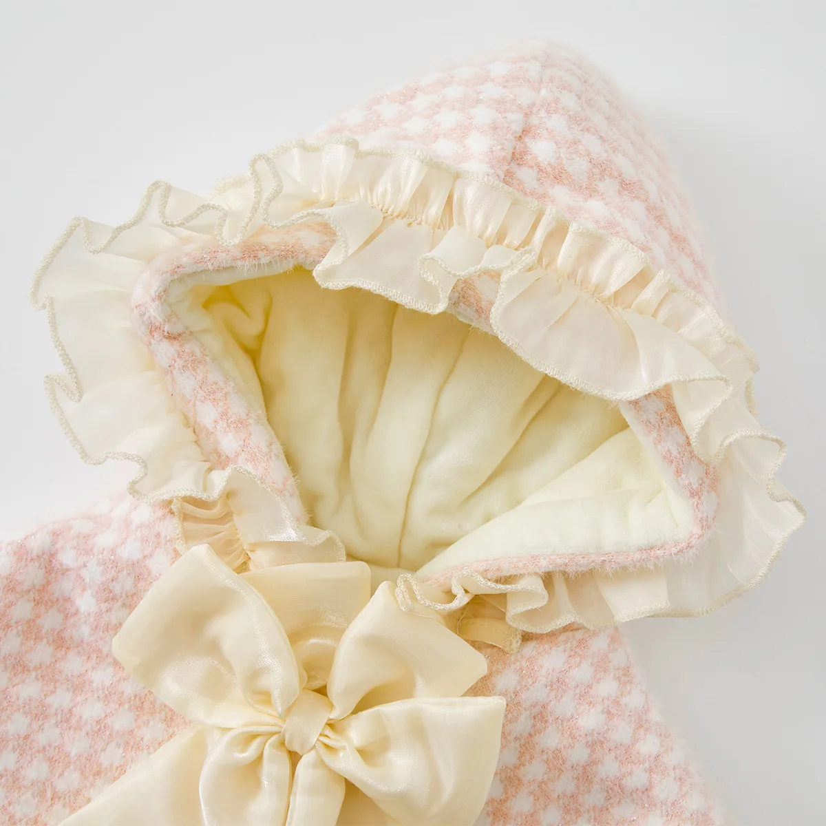 IYEAL Baby Winter Clothing New Girl Baby 1-Year Old Cloak with Thick Velvet Girl Shawl New Year's Wear