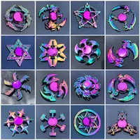 Dragon Wings Hand Spinner Alloy High Speed Metal Rainbow Finger Spinner Anti Pressure Anti-Anxiety Fingertip Gyro Kids Gifts 2