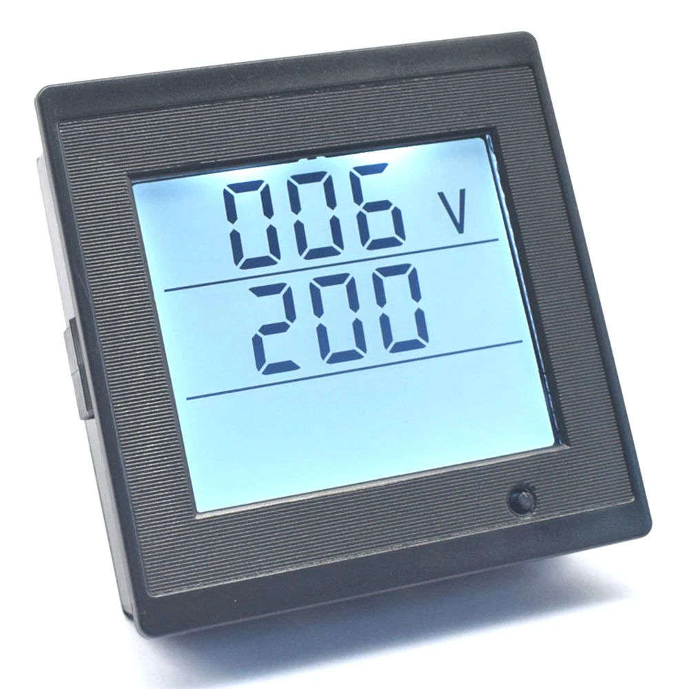DC6-200V 20A Voltage Amperage Power Energy Meter LCD Digital Display with Backlight Measuring Volts Current Tester 0-4KW Power 6