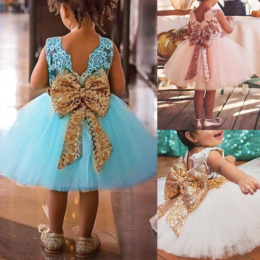 

Baby Girls Ball Gown Princess Dress Kid Costume Bridesmaid Wedding Evening Party Baby 1st Birthday Formal Occasion Dresse Vestid