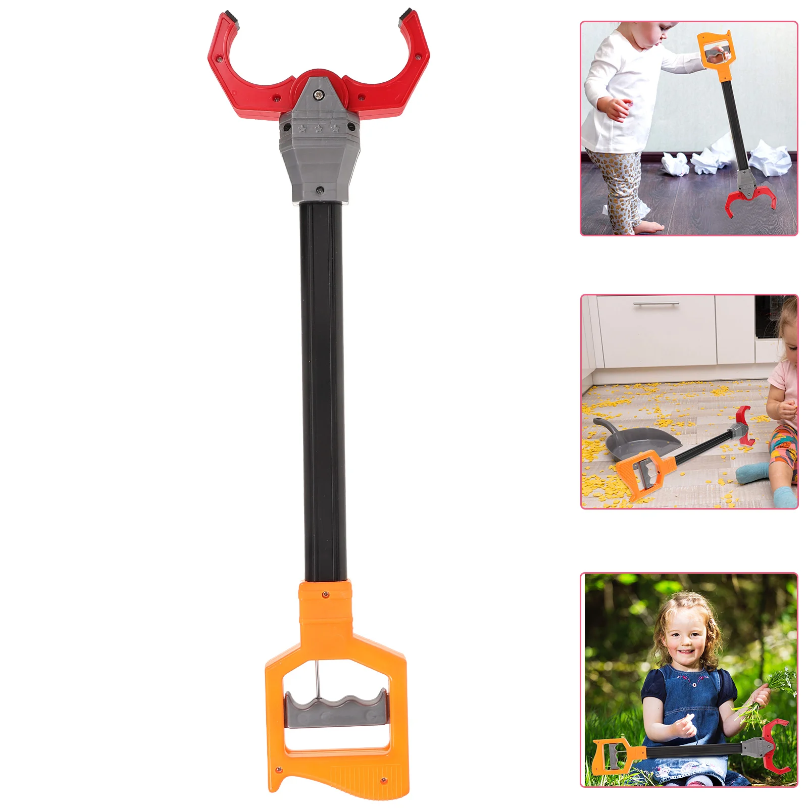 

Cartoon Sanitation Tool Outdoor Waste Paper Grabber Mechanical Arm Trash Pickers Portable Parent-child interaction Pick Up Tools