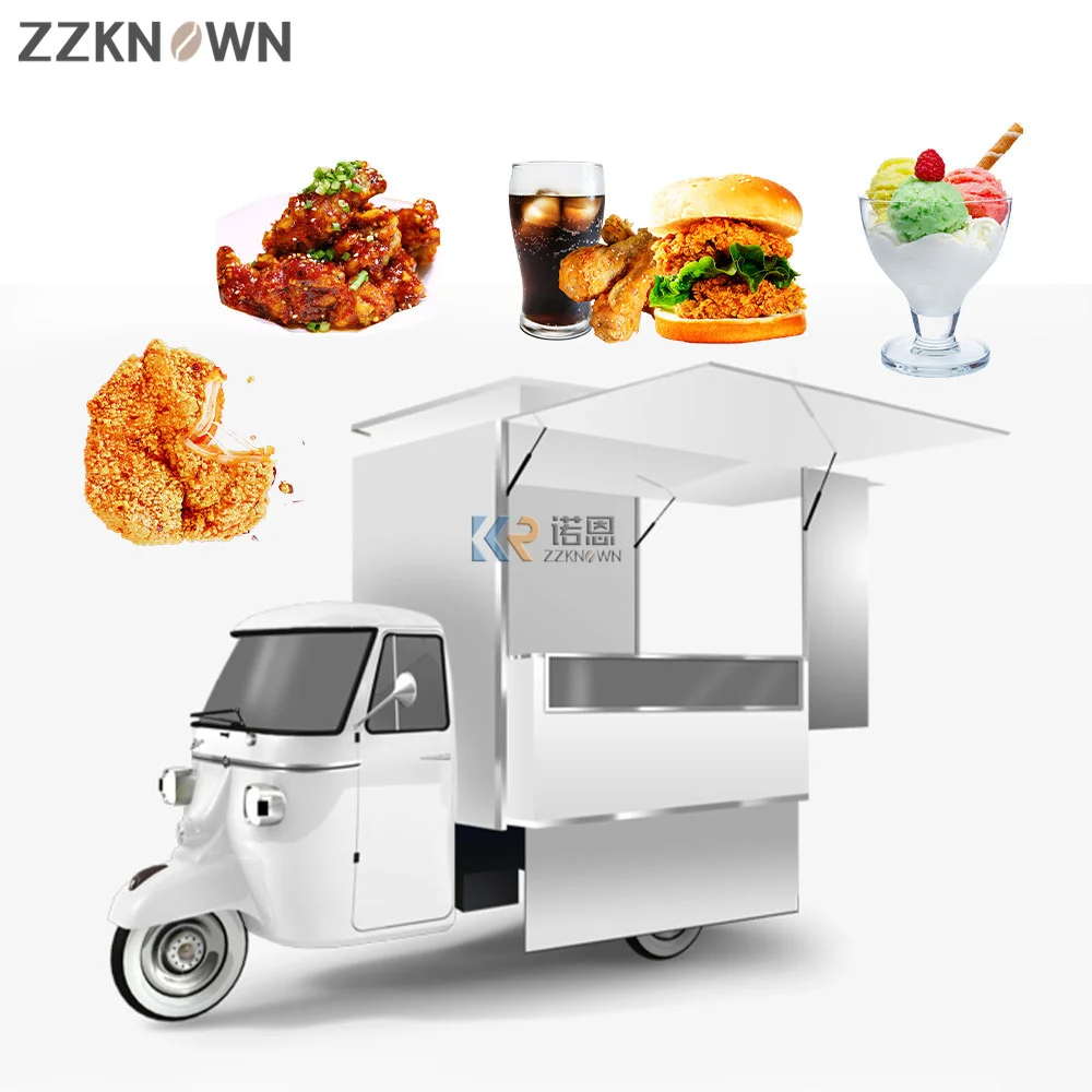 3 Ruote Ape Piaggio Food Truck Coffee Bar Tuk Tuk Barbecue Moto Triciclo Elettrico Carrello Per Alimenti Cook Trailer