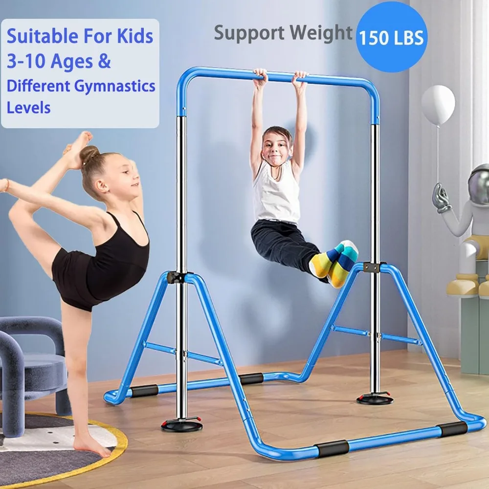 Kids Gymnastics Bar Gymnastic Equipment for Home Adjustable Height Gymnastic Training Bar Stuff for 3-7 Years Old
