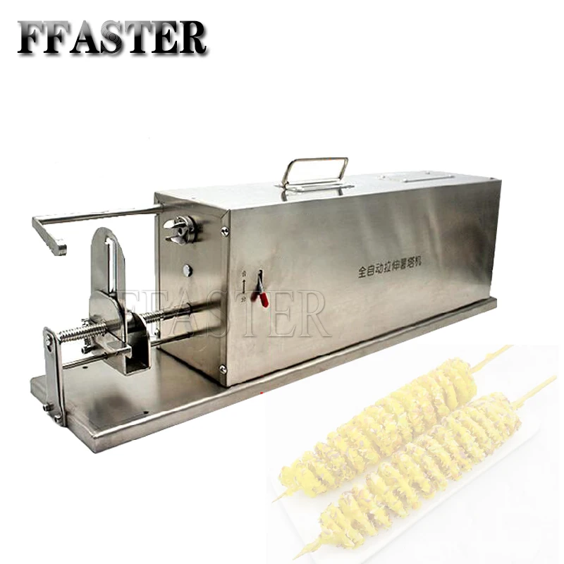 Electric Potato Twister Tornado Potato Slicer Spiral Potato Cutter With  Handle 110V