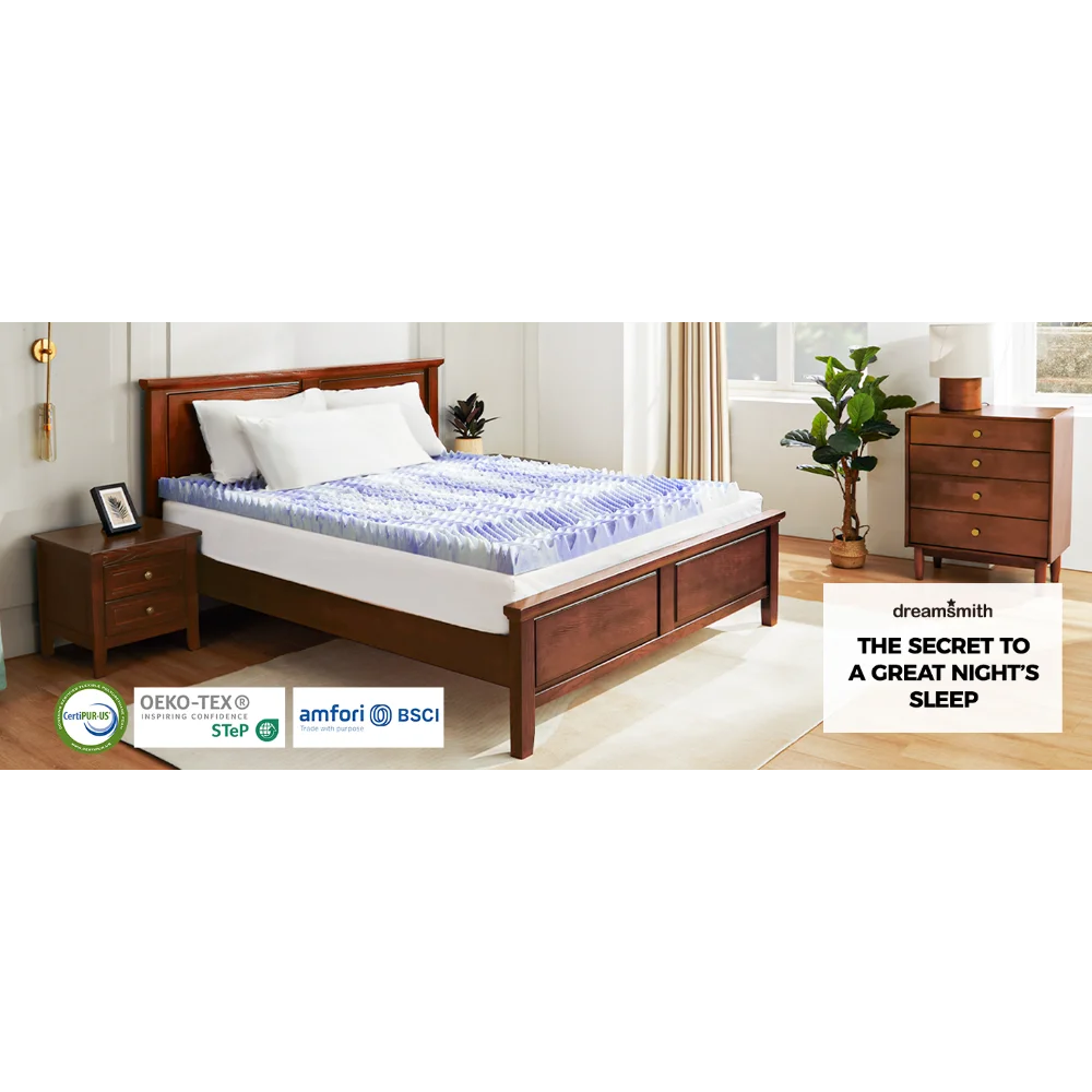 Dreamsmith 7-Zone Cooling Gel Memory Foam Mattress Topper | Dream Tech