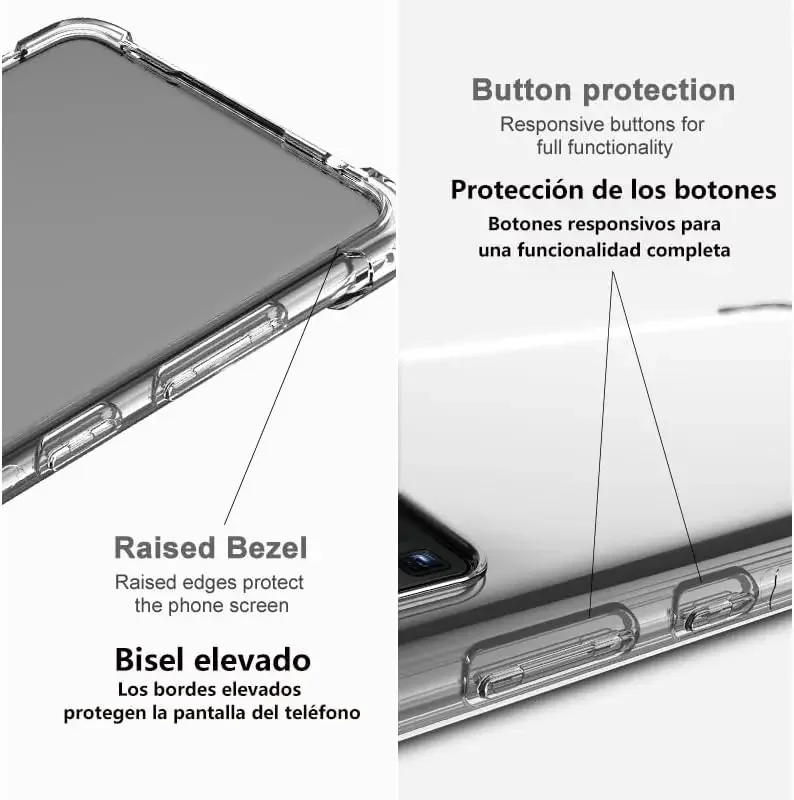 Crystal Clear Shockproof Silicone Protective Case