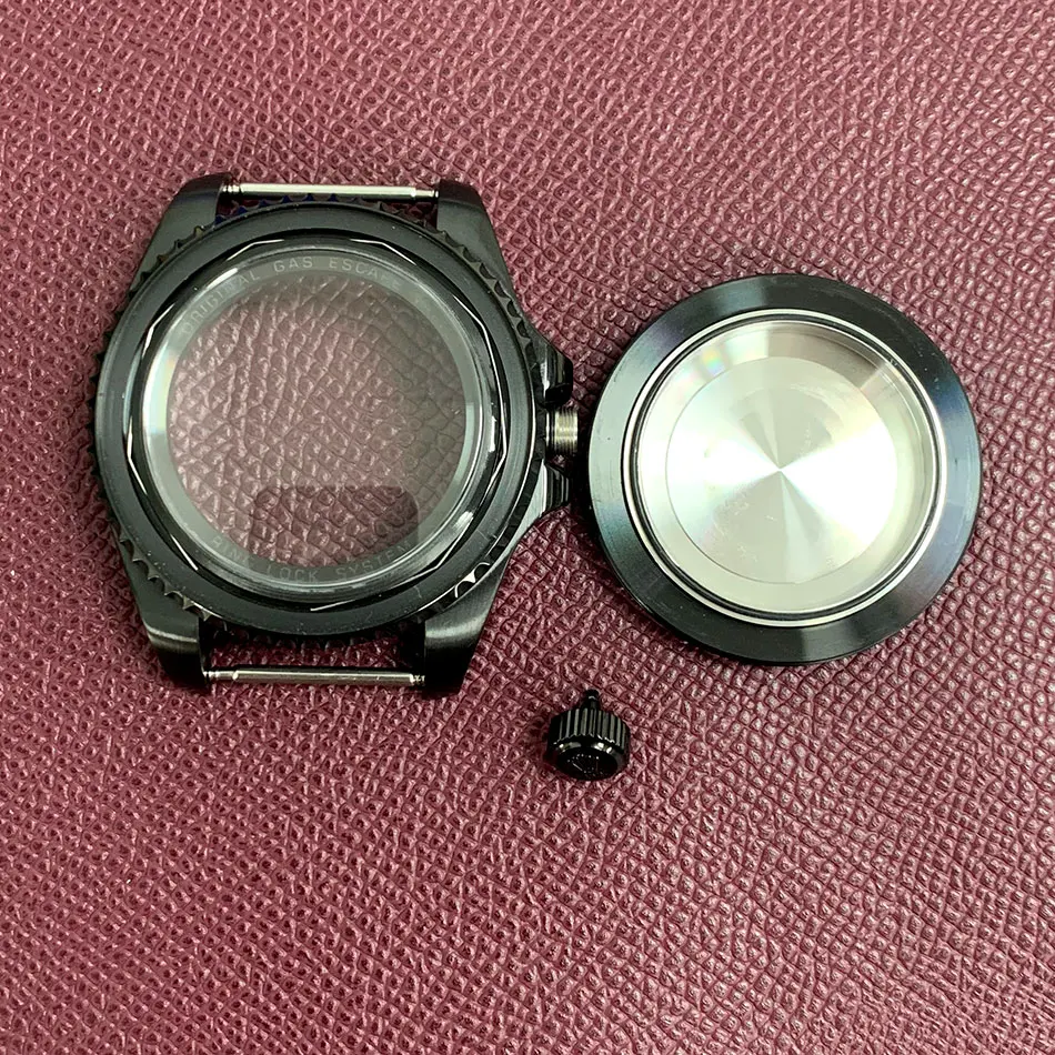 Watch case stainless steel 43mm sapphire glass thickness 18 assembly