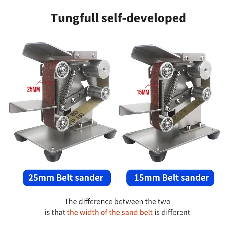 Belt Grinding Machine Electrical Polisher Machine Sharpening Bench Grinder Variable Speed Mini Belt Sander Metal Sander