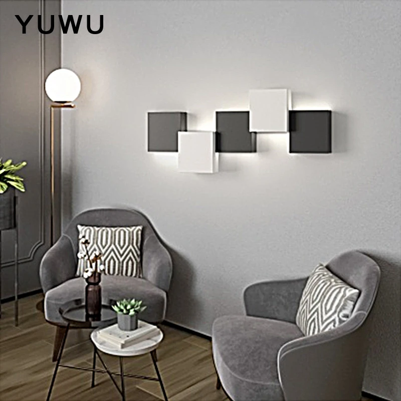 

Living room TV background wall lamp Nordic bedside lamp wall lamp bedroom modern minimalist creative minimalist aisle corridor