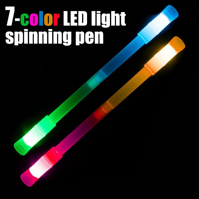 

New Novelty Gel Pen Spinning with Dazzle 7colors Led Lights Pen Spinning Mod Multifuncional Pen Gift Box for Kids Christmas